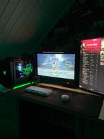 Volledig gaming setup met custom watergekoelde gaming pc, Computers en Software, Desktop Pc's, Ophalen, Gebruikt, Zelf gebouwde pc