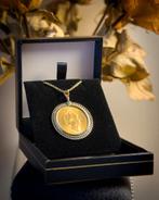 22k Gouden Tientje munt met 14k gouden ketting-hanger -nieuw, Koningin Wilhelmina, Losse munt, 10 gulden, Goud