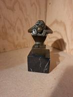 Art Deco  bronzen Aapje van C. Brau, Antiek en Kunst, Kunst | Beelden en Houtsnijwerken, Ophalen of Verzenden