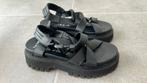 Leren sandalen, Zwart, Nieuw, Boho, Sandalen of Muiltjes