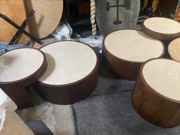 Salontafel set hazel beige marmer bkeus hoge korting beschikbaar voor biedingen