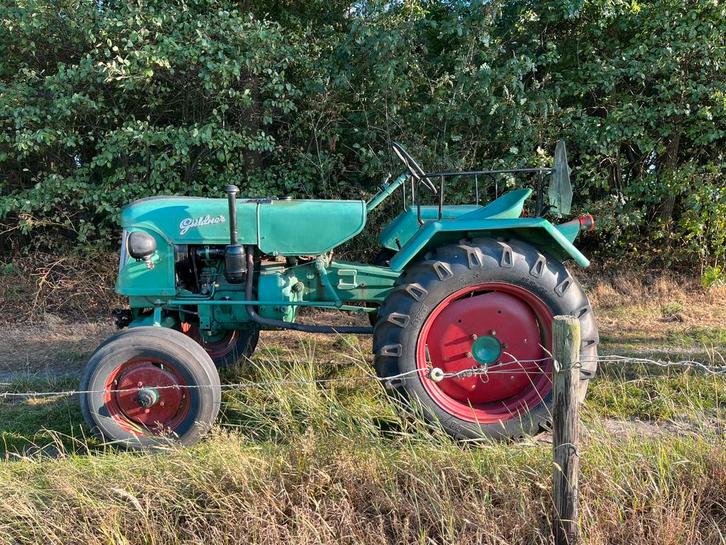 Guldner 1957 en een ploeg hooibalenprikker, Zakelijke goederen, Agrarisch | Werktuigen, Overige, Grondbewerking, Ophalen