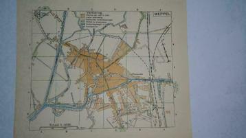 33 / Meppel  plattegrond in 4 kleuren  Litho 1917 beschikbaar voor biedingen