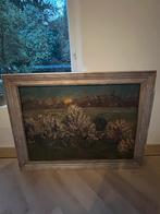 Prachtig schilderij Zeeuwse boomgaard begin 1900, Antiek en Kunst, Ophalen