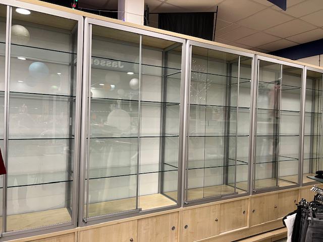 5 Luxe Vitrinekasten Glas Winkelkast Afsluitbaar Slot Groot, Ophalen, Gebruikt, Onbekend, Onbekend