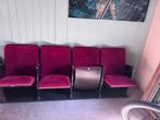 Vintage Oude Bioscoopstoelen - Set van 4, Ophalen of Verzenden
