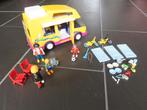 Playmobil camper met popjes en accessoires., Ophalen of Verzenden, Gebruikt