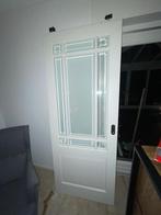 Binnen deuren schuif deuren, Doe-het-zelf en Verbouw, Deuren en Horren, Ophalen, Gebruikt, 80 tot 100 cm, Glas