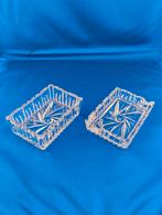 Vintage Boheems Kristal Set - Sigarettenhouder & Asbak, Antiek en Kunst, Ophalen of Verzenden