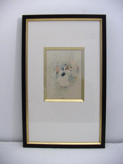 antieke schildering balzaal, Antiek en Kunst, Kunst | Schilderijen | Klassiek, Ophalen of Verzenden
