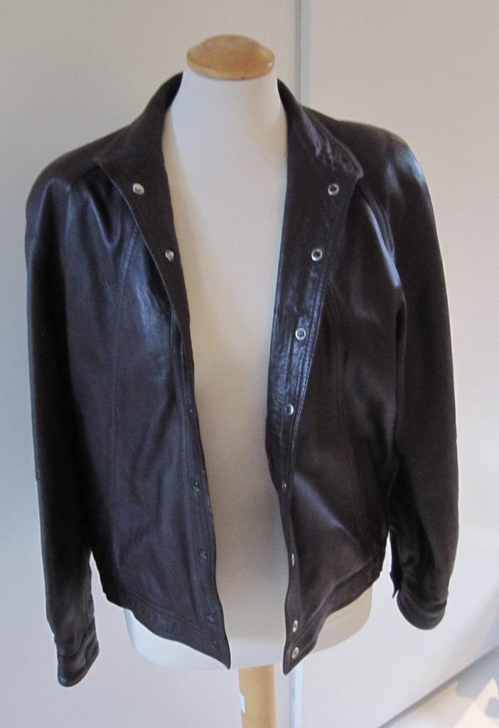 jas leer, Kleding | Dames, Jassen | Zomer, Zo goed als nieuw, Maat 38/40 (M), Bruin, Ophalen of Verzenden