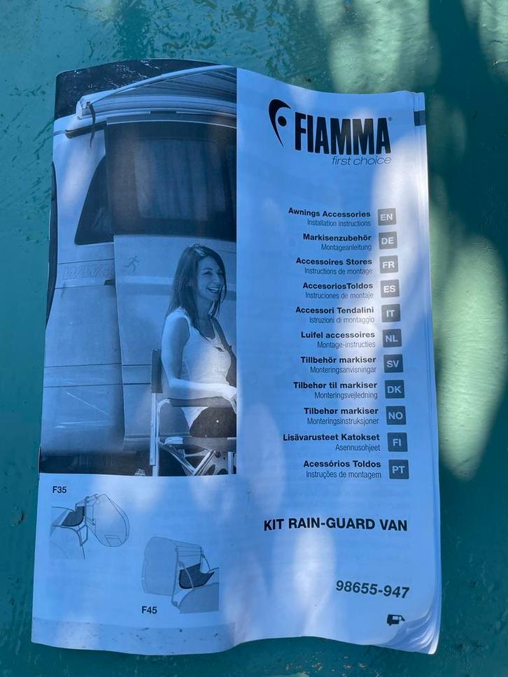 Fiamma Rain Guard F35/F45 Luifel 140cm over, Caravans en Kamperen, Camper-accessoires, Nieuw, Ophalen of Verzenden