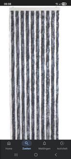 Deurgordijn kattenstaart chenille grijs wit, Huis en Inrichting, Stoffering | Gordijnen en Lamellen, Ophalen of Verzenden, Zo goed als nieuw