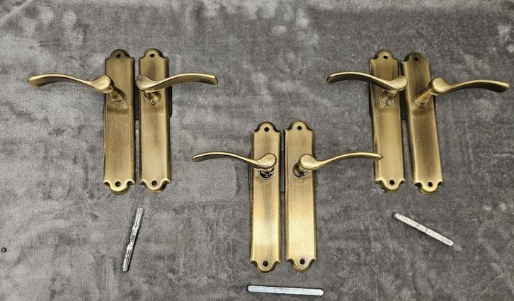 Fraai vintage Deurklinken ( 3,5  sets ), Antiek en Kunst, Antiek | Koper en Brons, Koper, Ophalen of Verzenden