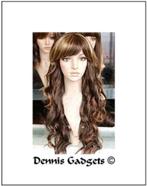 Dennis Gadgets : Damespruik lang mixed brown nr. 67, Ophalen of Verzenden, Nieuw, Pruik of Haarverlenging
