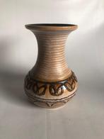 Strehla West Germany vaas beige bruin lava print gemerkt, Antiek en Kunst, Ophalen