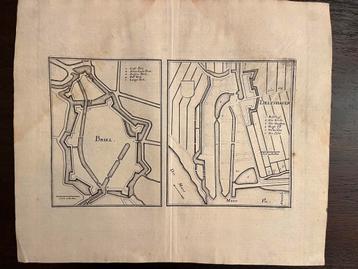 Antieke vestingkaarten Briel Delfshaven – Merian ca. 1660 beschikbaar voor biedingen