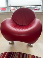 Leolux Papageno Fauteuil Rood, Huis en Inrichting, Fauteuils, Ophalen, Zo goed als nieuw, Metaal, Design