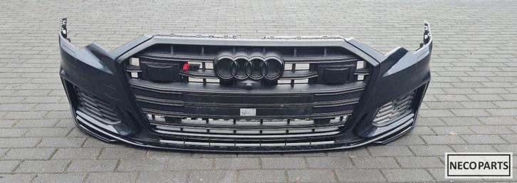AUDI A6 C8 S6 VOORBUMPER SHADOW LINE CAMERA LEVERBAAR!!, Auto-onderdelen, Carrosserie en Plaatwerk, Spatbord, Audi, Gebruikt, Ophalen of Verzenden