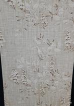 7906 Vintage jutelook bloemetjes behang wallpaper swiet, Huis en Inrichting, Stoffering | Behang, Verzenden