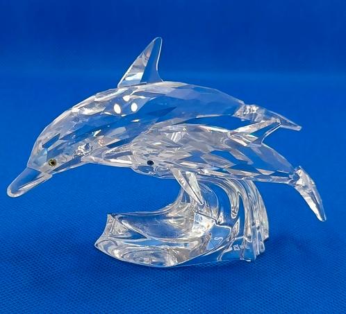Swarovski jaarstuk Dolfijnen, Verzamelen, Swarovski, Zo goed als nieuw, Figuurtje, Ophalen of Verzenden
