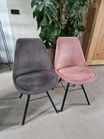 2 stoelen van Leen Bakker roze en grijs, Huis en Inrichting, Stoelen, Ophalen, Zo goed als nieuw, Overige kleuren, Twee