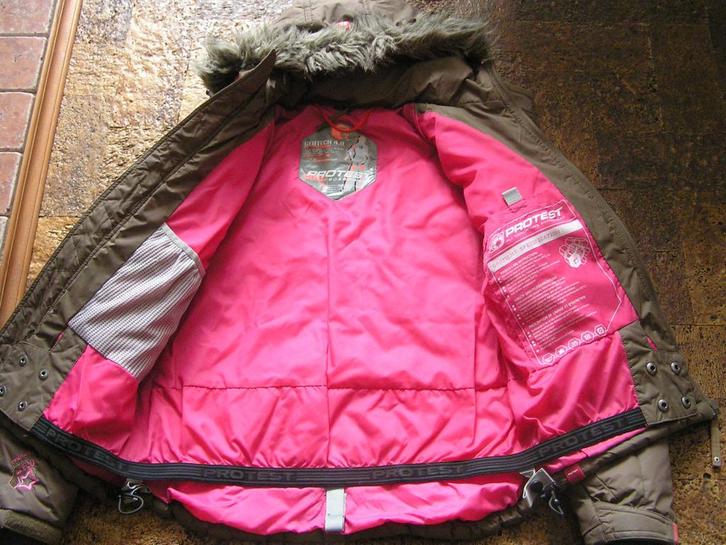 Boardjas PROTEST winterjas jack bruin maat 176, Kinderen en Baby's, Kinderkleding | Maat 176, Gebruikt, Meisje, Jas, Verzenden