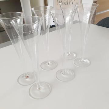 Champagne flutes 6 stuks met gravering