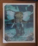 Olifant - Schilderij 40x50 in witte lijst, Ophalen, Nieuw, Schilderij