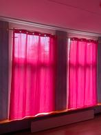 Roze gordijnen met roede, Ophalen, Zo goed als nieuw, 200 cm of meer