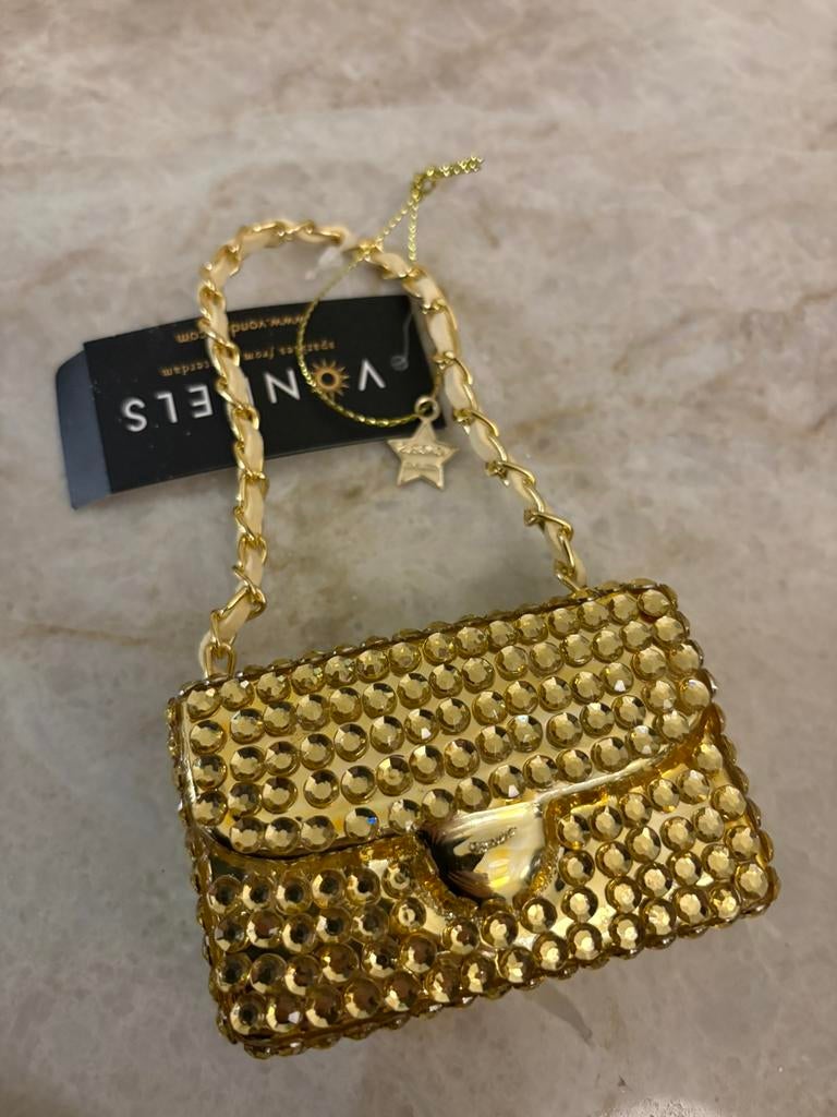 Nieuw VONDELS kerstornament handtas fashion bag daimonds, Ophalen of Verzenden, Nieuw