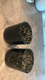 Waxinelichten panterprint, Ophalen of Verzenden, Zo goed als nieuw, Zwart, Minder dan 25 cm