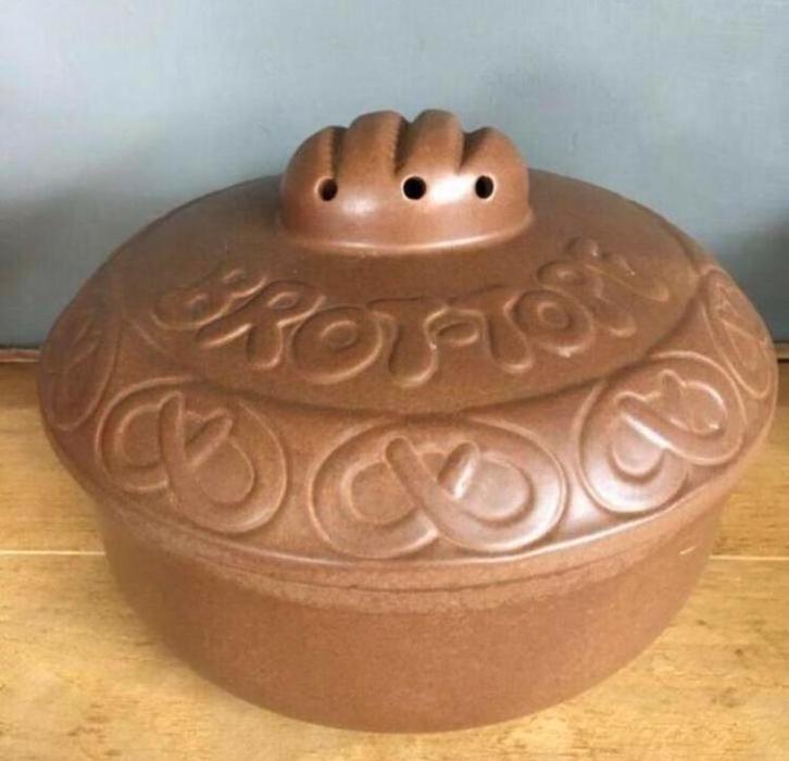 Grote terracotta BROTTORF ovenschaal met deksel, Huis en Inrichting, Keuken | Keukenbenodigdheden, Zo goed als nieuw, Ophalen of Verzenden