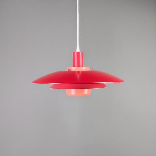 Hanglamp rood en roze, vintage lamp, deens design lamp, Huis en Inrichting, Lampen | Hanglampen, Zo goed als nieuw, Minder dan 50 cm