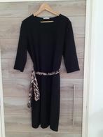 mooie zwarte jurk ZARA met lint in dierenprint maat XL (44), Zara, Maat 42/44 (L), Ophalen of Verzenden, Onder de knie
