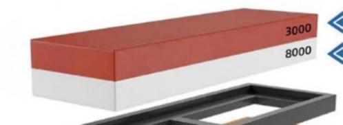 wetsteen dubbel 180x60x25 mm / grit 3000/8000 - nieuw, Hobby en Vrije tijd, Knutselen, Nieuw, Gereedschap of Toebehoren, Ophalen of Verzenden