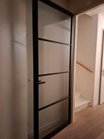 Zwarte aluminium binnendeur met glas - 93x230, Ophalen, Glas, Binnendeur, 215 cm of meer