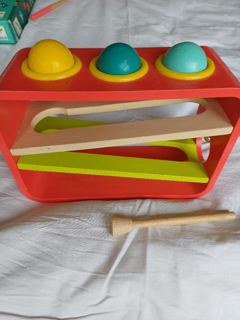 Janod houten bal 3 hamertje tik, Kinderen en Baby's, Speelgoed | Houten speelgoed, Ophalen of Verzenden, Gebruikt