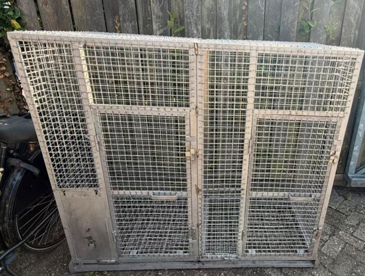 Aluminium kooi, weersbestendig ex dierentuin, Dieren en Toebehoren, Vogels | Hokken en Kooien, Zo goed als nieuw, Vogelkooi, Aluminium