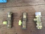 2x gasafsluiter 22mm, 1x terugslagklep, Doe-het-zelf en Verbouw, Buizen en Afvoer, Overige materialen, Overige typen, Nieuw, Minder dan 2 meter