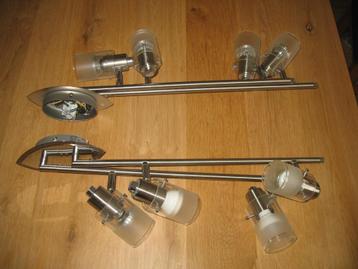 EGLO Verstelbare Glazen Spots op Stang 2x = Setprijs beschikbaar voor biedingen