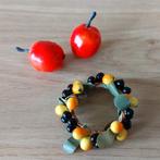 BESSEN KRANS & 2 RODE APPELS, Verzamelen, Poppenhuizen en Toebehoren, Verzenden, Zo goed als nieuw, Decoratie
