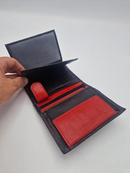 Mpex portefeuille. Zwart/rood/leer., Sieraden, Tassen en Uiterlijk, Portemonnees, Nieuw, Overige merken, Zwart, Leer, Ophalen of Verzenden
