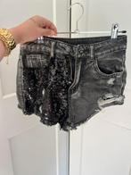 jeans short zwart glitter XS, Ophalen of Verzenden, Zo goed als nieuw, Zwart, W27 (confectie 34) of kleiner
