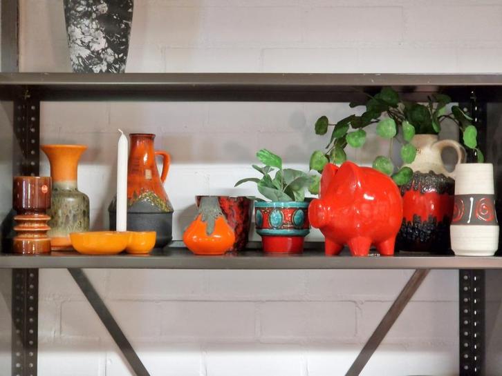 Vintage scheurich groot rood spaarpot mid century W Germany, Huis en Inrichting, Woonaccessoires | Overige, Gebruikt, Ophalen of Verzenden