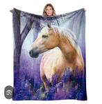 dekbedovertrek 2 kussenslopen paarden 200bx180L, Ophalen of Verzenden, Paars, Dekbedovertrek, Nieuw