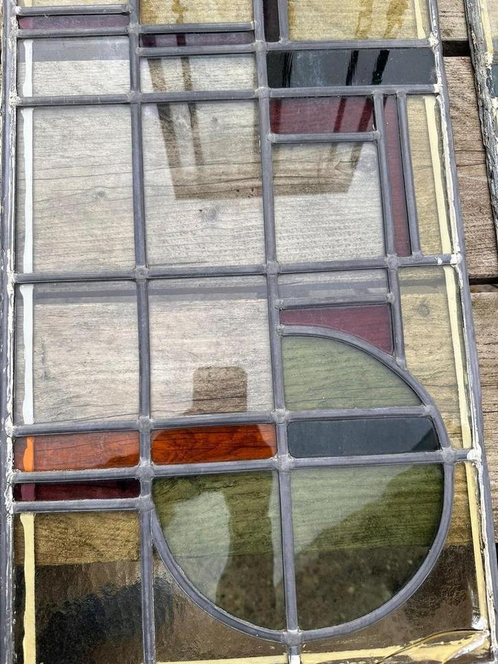 Oude Glas in Lood Ramen, Antiek en Kunst, Antiek | Glas en Kristal, Ophalen of Verzenden