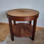 Art deco Amsterdamse school bijzettafel, Huis en Inrichting, 45 tot 60 cm, Gebruikt, Art deco, Rond