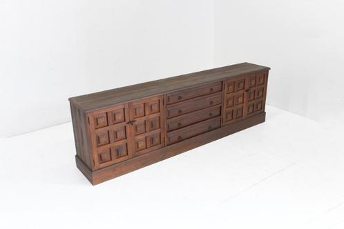 Vintage Brutalist Sideboard dressoir, Huis en Inrichting, Kasten | Dressoirs, Zo goed als nieuw, 200 cm of meer, 25 tot 50 cm