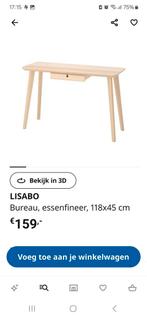 Lisabo bureau essen hout side table., Zo goed als nieuw, Ophalen